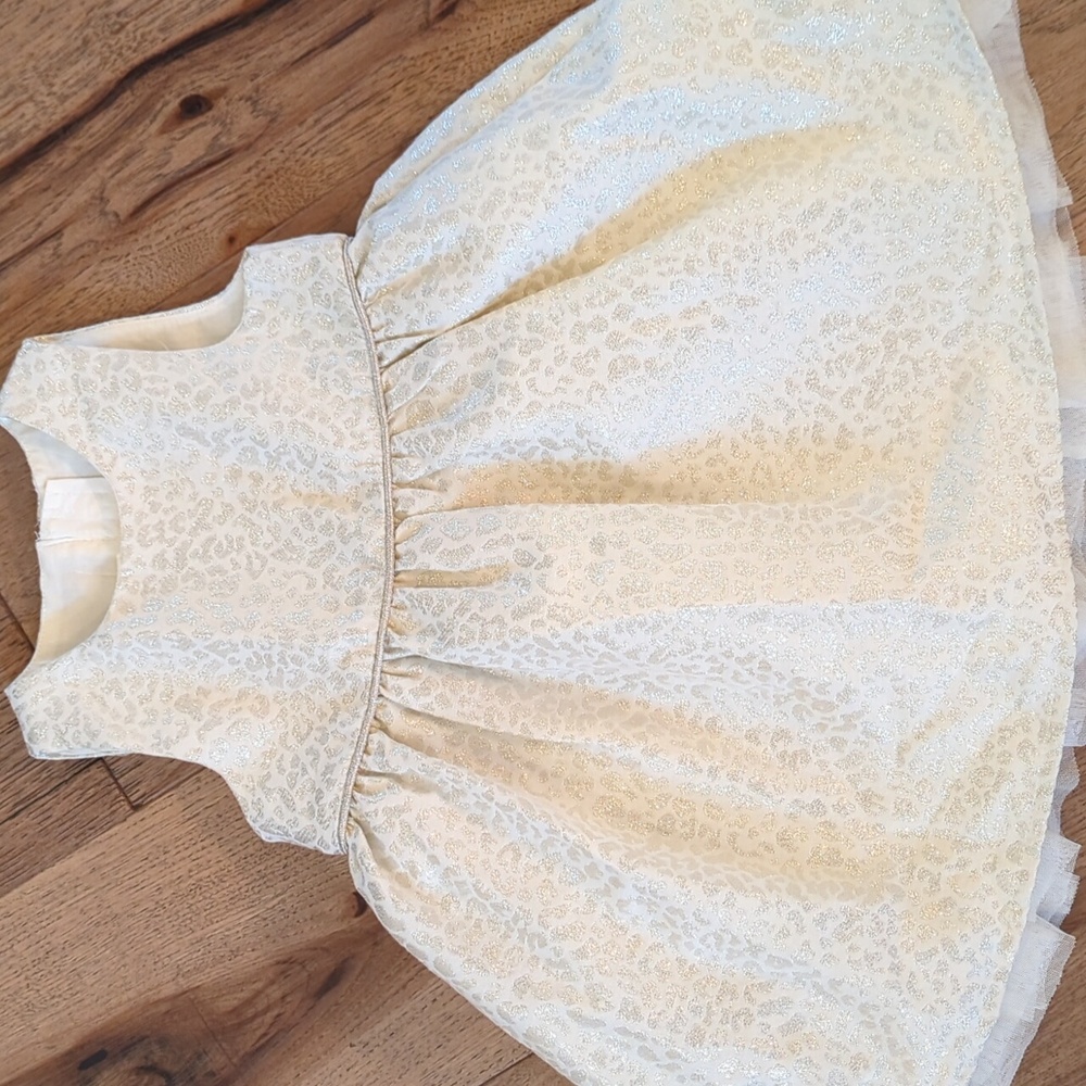 H&M 9-12 month Baby Glittery Leopard Dress